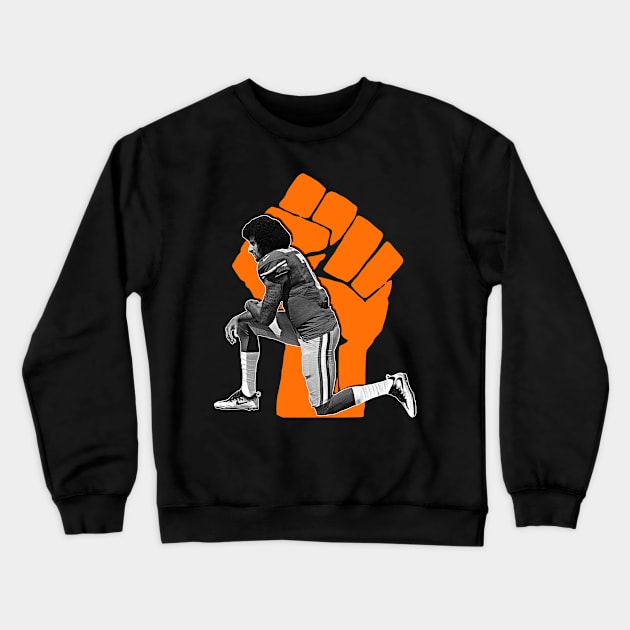 FIGHT THE POWER // Colin Kaepernick Kneeling Protest Crewneck Sweatshirt by darklordpug